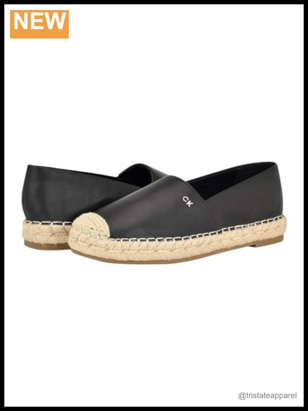 Espadrille Flats Square Toe Slip On Faux Leather Casual